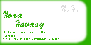nora havasy business card